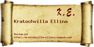 Kratochvilla Ellina névjegykártya
